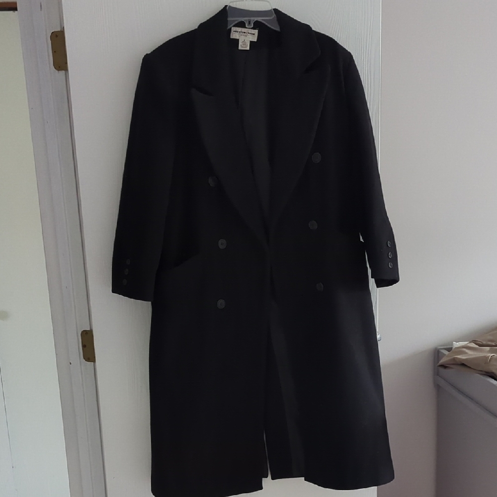 Preston & York Black Petite Wool Coat